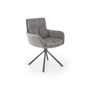 Стул HALMAR K495 серый/черный, поворотный